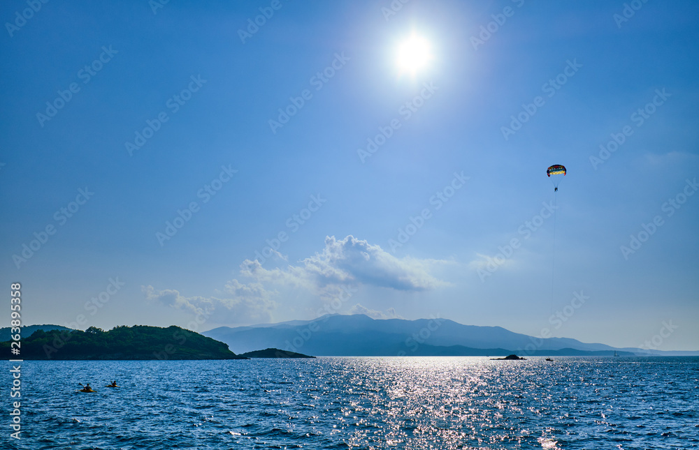 Sea view from the coast of Albania Sea view from the coast of Albania