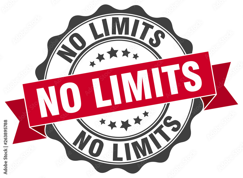 Obraz premium no limits stamp. sign. seal