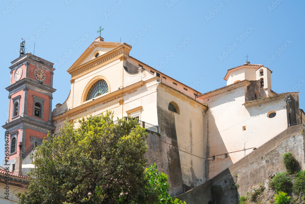 Fototapeta premium Santa Maria a Mare Church in Maiori, Amalfi Coast, Italy