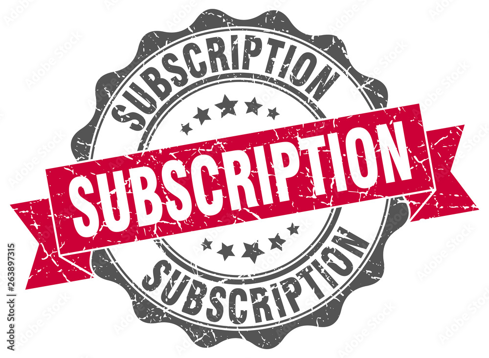 Fototapeta premium subscription stamp. sign. seal