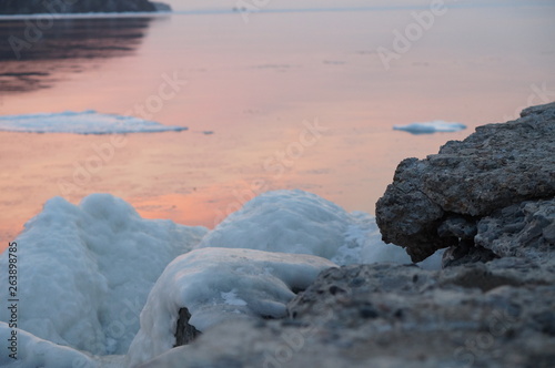 ice on the lake