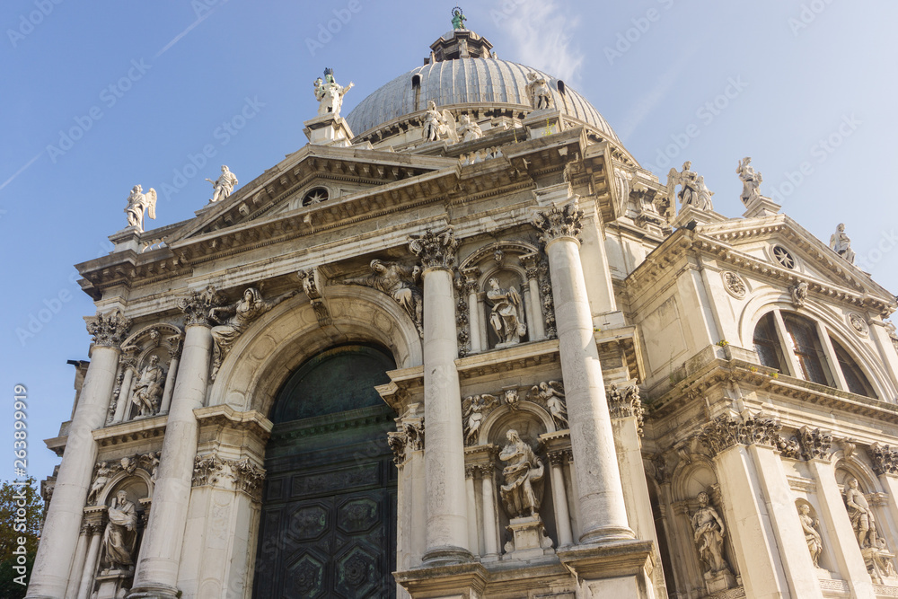 Venice, Italy - August/ 27/ 2018 -  The famous Basilica of Santa Maria della Salute