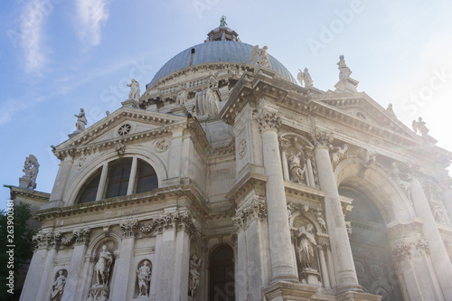 Venice, Italy - August/ 27/ 2018 - Basilica of Santa Maria della Salute