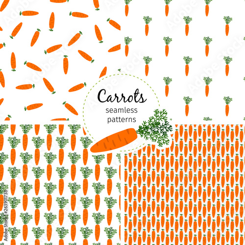 Carrot seamless pattern, healthy vegetable background vector. Illustration of pattern seamless vegetarian, carrot healthy