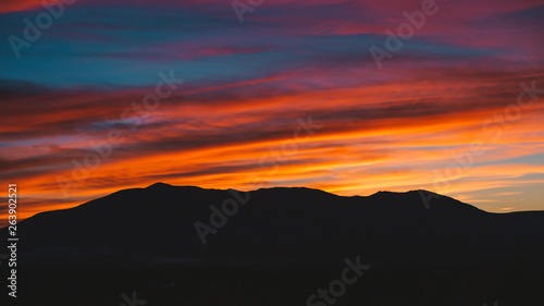 Mountain Sunset Silhouette