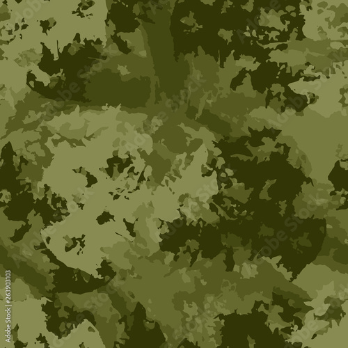 Forest camouflage of various shades of green colors