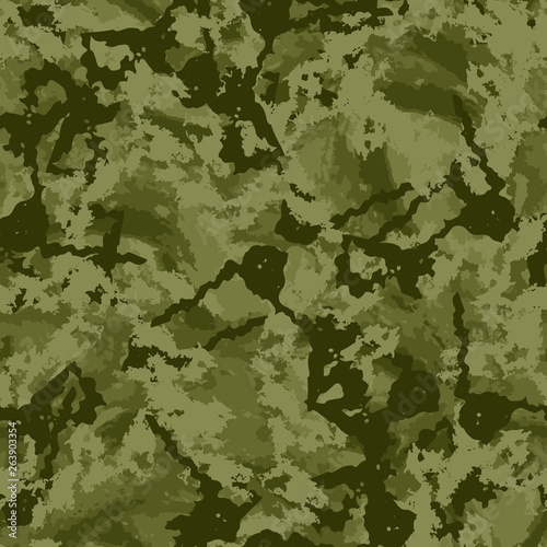 Forest camouflage of various shades of green colors