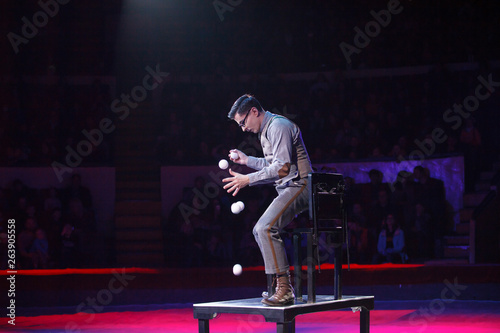 juggler performance at the circus.