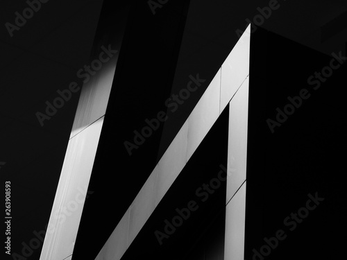 Abstract structure of architecture black and white style