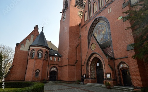 Protestant Auenkirche (Auen Church, built between 1895 and 1897) in Berlin Wilmersdorf on March 25, 2015, Germany photo