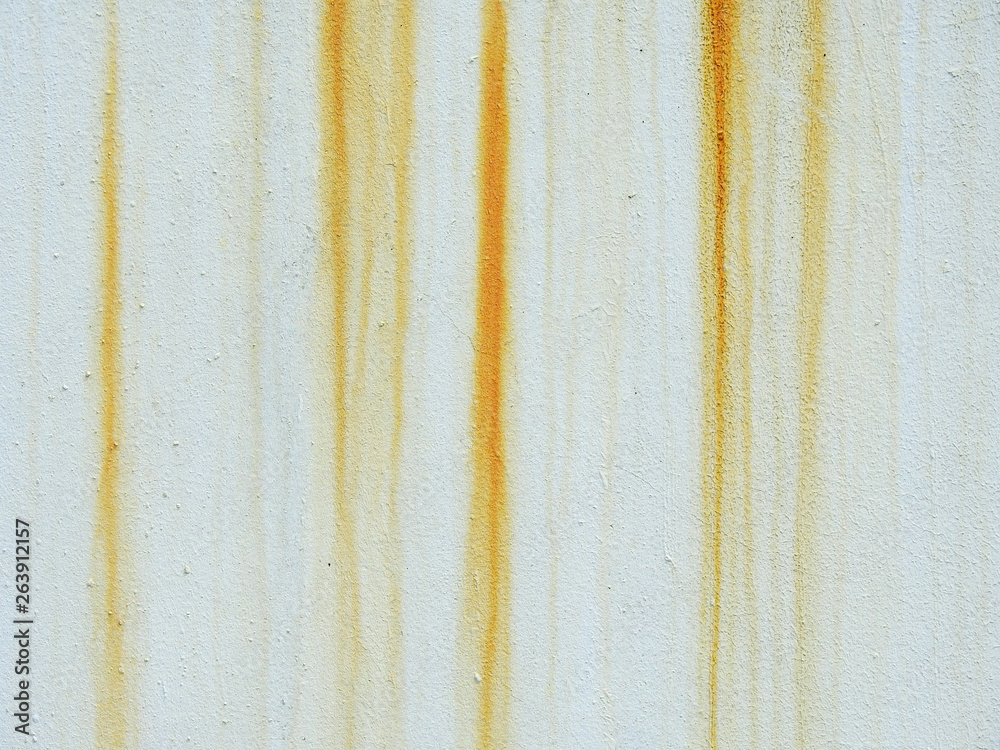 stain of rust on white wall texture