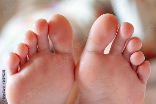 Men's toes, healthy toe nails photo