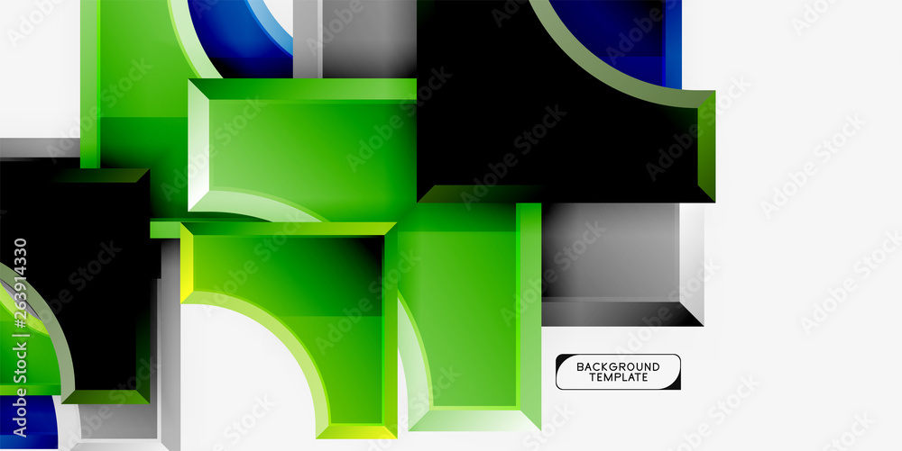 Geometrical 3d shapes background Geometrical 3d shapes background