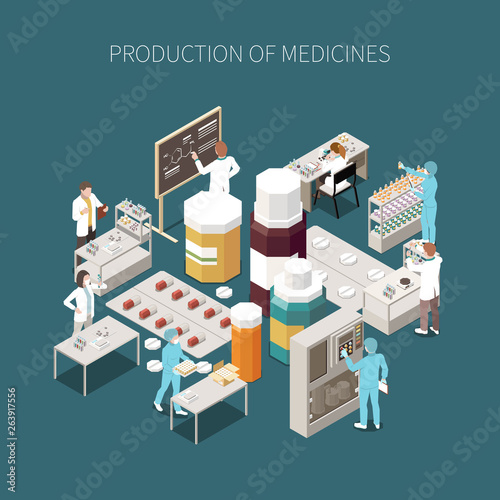 Colored Isolated Pharmaceutical Production Composition
