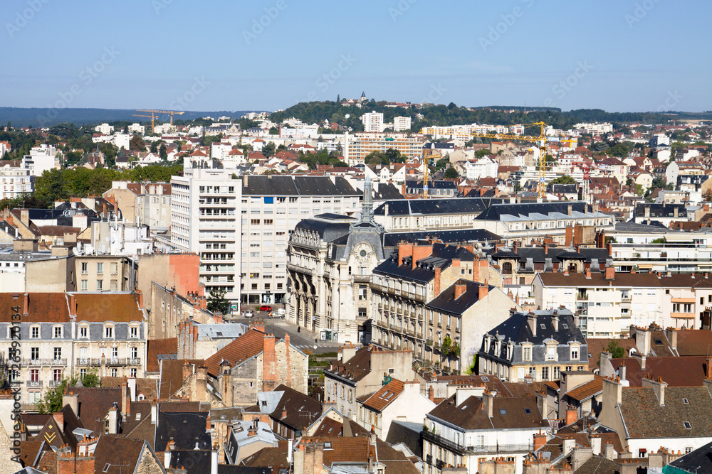 Aerial view of Dijon city in Burgundy, France