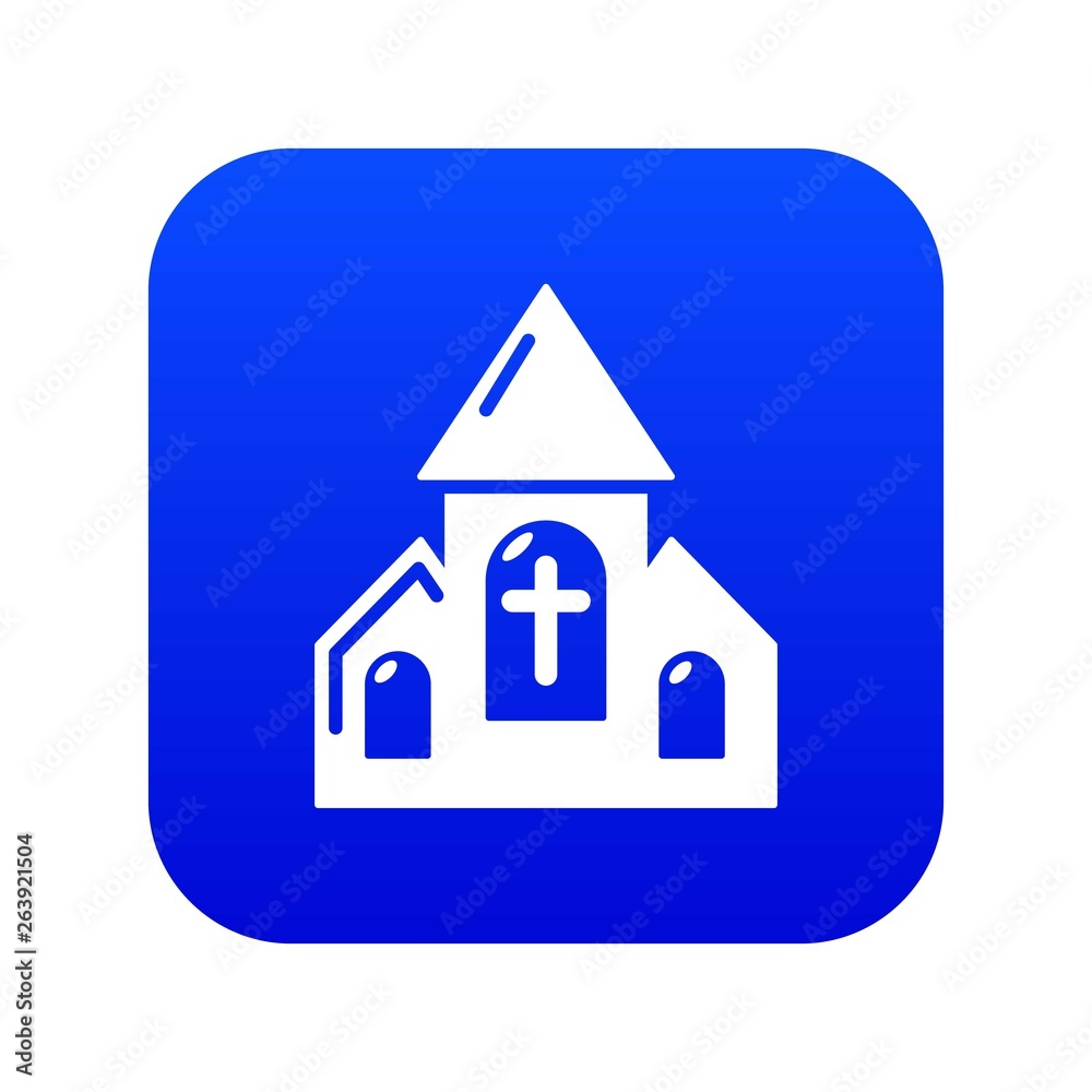 Wedding church icon blue vector isolated on white background Wedding church icon blue vector isolated on white background