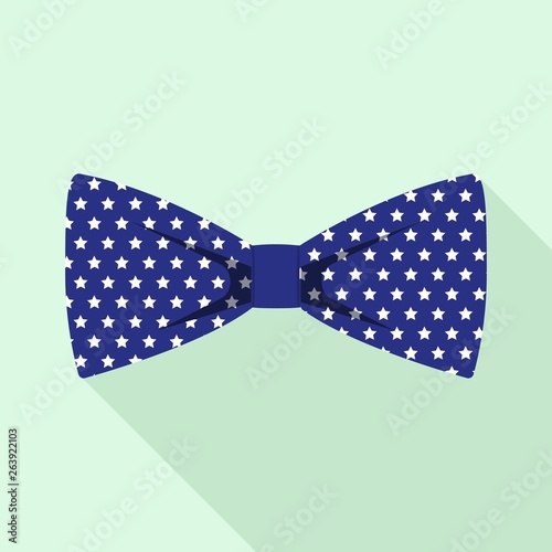 Star bow tie icon. Flat illustration of star bow tie vector icon for web design