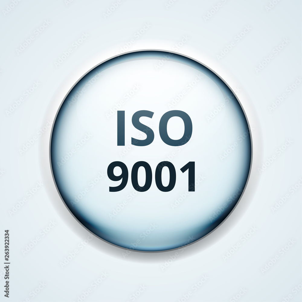 ISO 9001 label illustration ISO 9001 label illustration