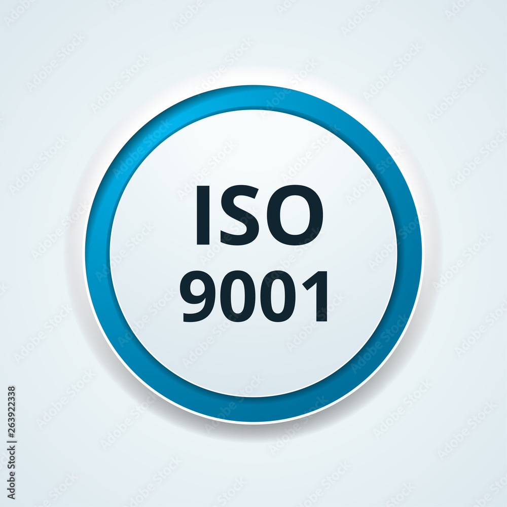 ISO 9001 label illustration