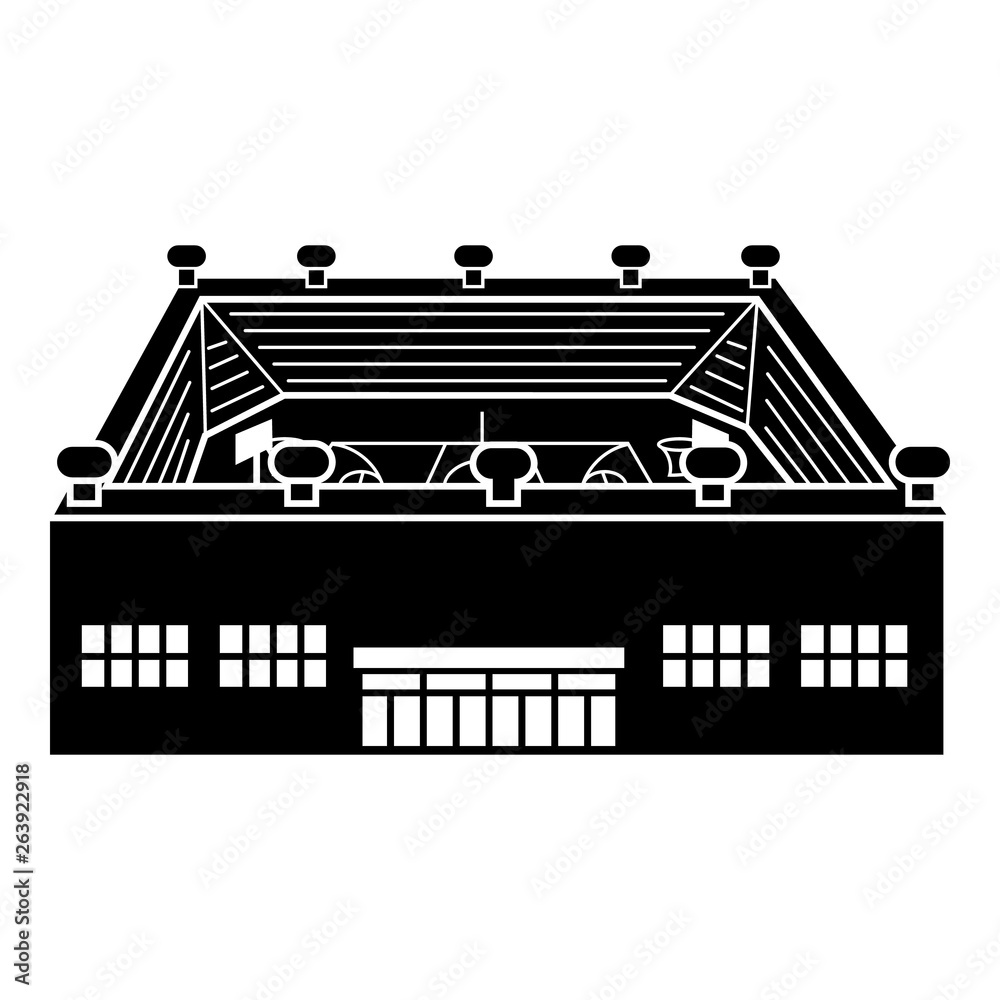 Stadium icon. Simple illustration of stadium vector icon for web design isolated on white background