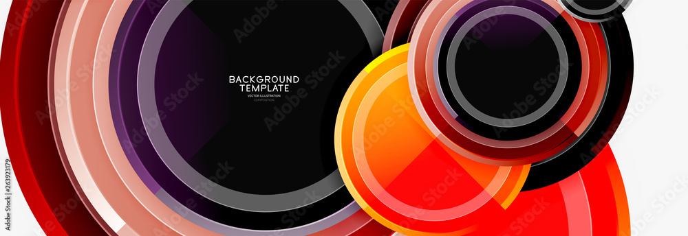 Abstract round geometric shapes, modern circles background Abstract round geometric shapes, modern circles background