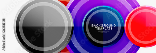 Colorful glossy circles background