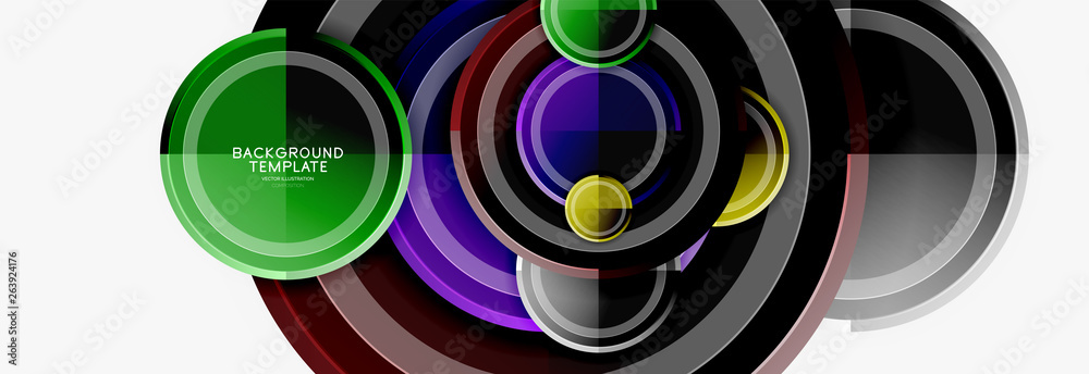 Circle geometric abstract background template for web banner, business presentation, branding, wallpaper Circle geometric abstract background template for web banner, business presentation, branding, wallpaper