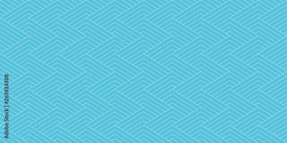 Wave abstract pattern seamless white geometric line on blue background. Summer vector design. Wave abstract pattern seamless white geometric line on blue background. Summer vector design.