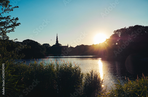 Park and The Church of Our Savior in Copenhagen
