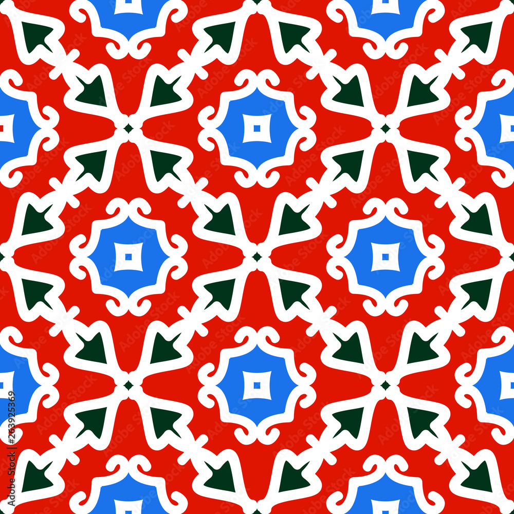 Bright seamless pattern with alternating geometric elements. Bright seamless pattern with alternating geometric elements.