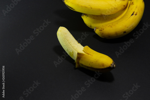 conceptual shot of banana that have been peeled