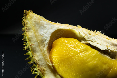 close up shot of king of friut Durian, local name spesific called 