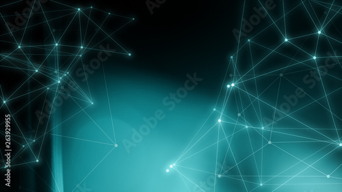 Triangles and circles algorithm, background digital connections, tech digital wireframe concept with lines, modern technology composition