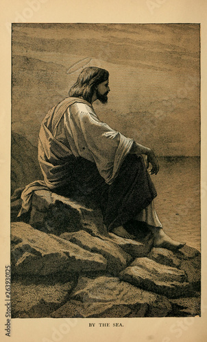 Fotografia, Obraz Christian illustration. Old image