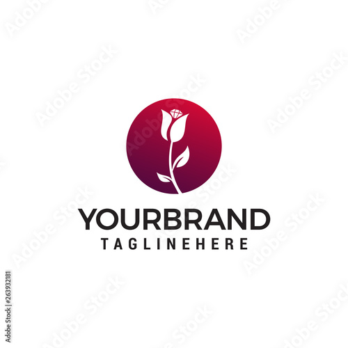 spa cosmetic flower logo design concept template vector