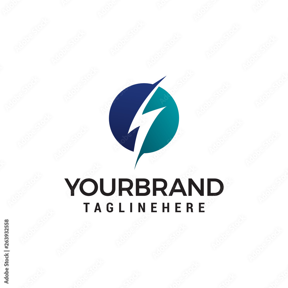 Electric thunder logo design concept template vector Electric thunder logo design concept template vector