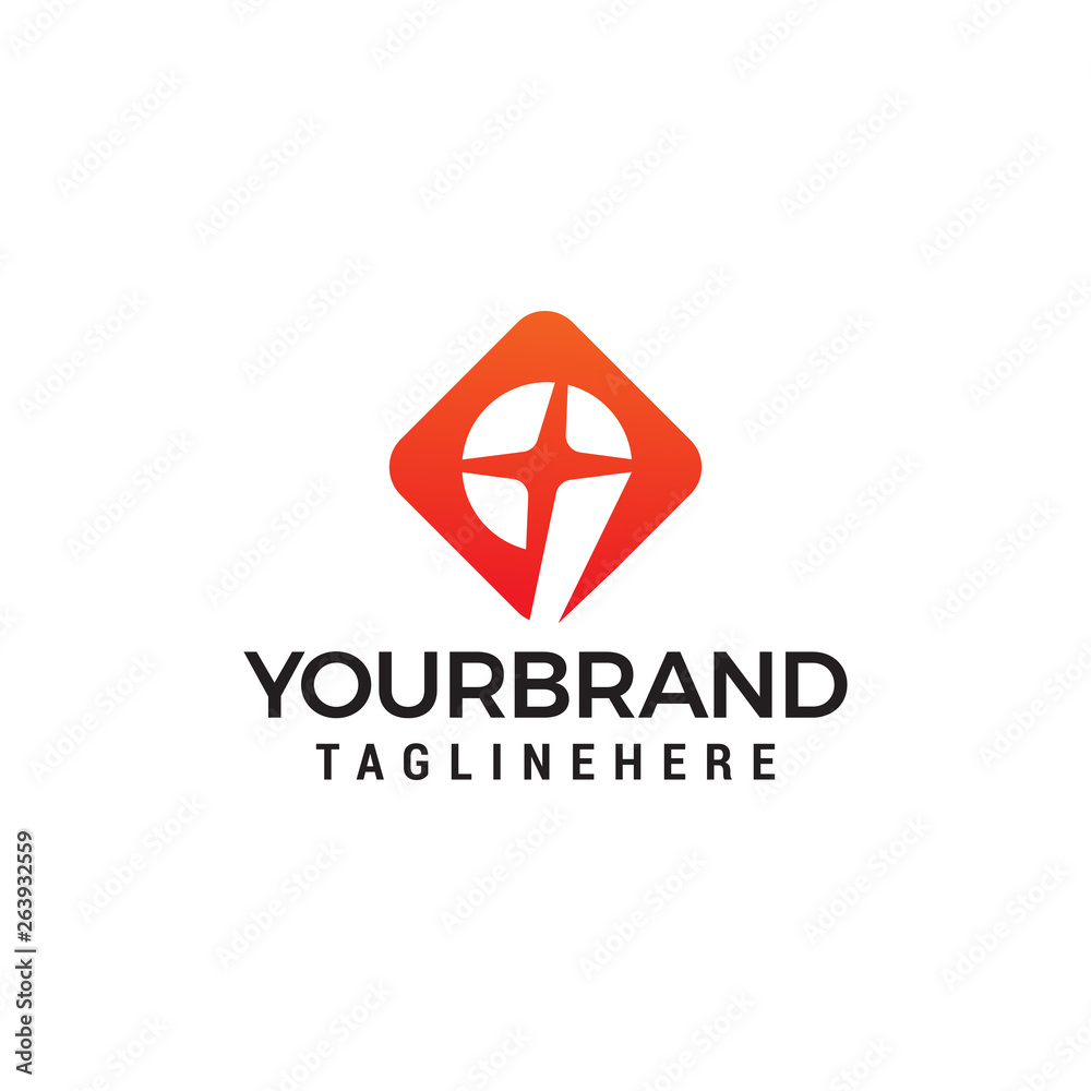 Fototapeta premium number 9 star logo design concept template vector