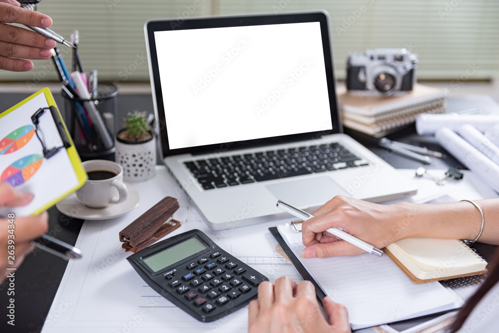 Business team present,professional investor working new start up project,Finance managers meeting,Digital tablet docking screen computer design smart phone using Business team present,professional investor working new start up project,Finance managers meeting,Digital tablet docking screen computer design smart phone using