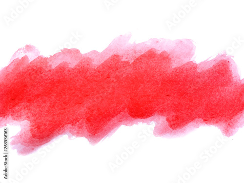 Abstract watercolor on white background. Red watercolor scribble texture. Red abstract watercolor background. It is a hand drawn. © PurMoon