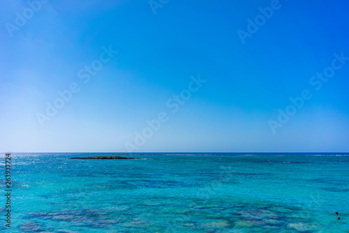 View of the Mediterranean Sea in Crete