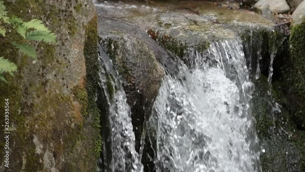Torrente de montaña cayendo Slow motion Torrente de montaña cayendo Slow motion