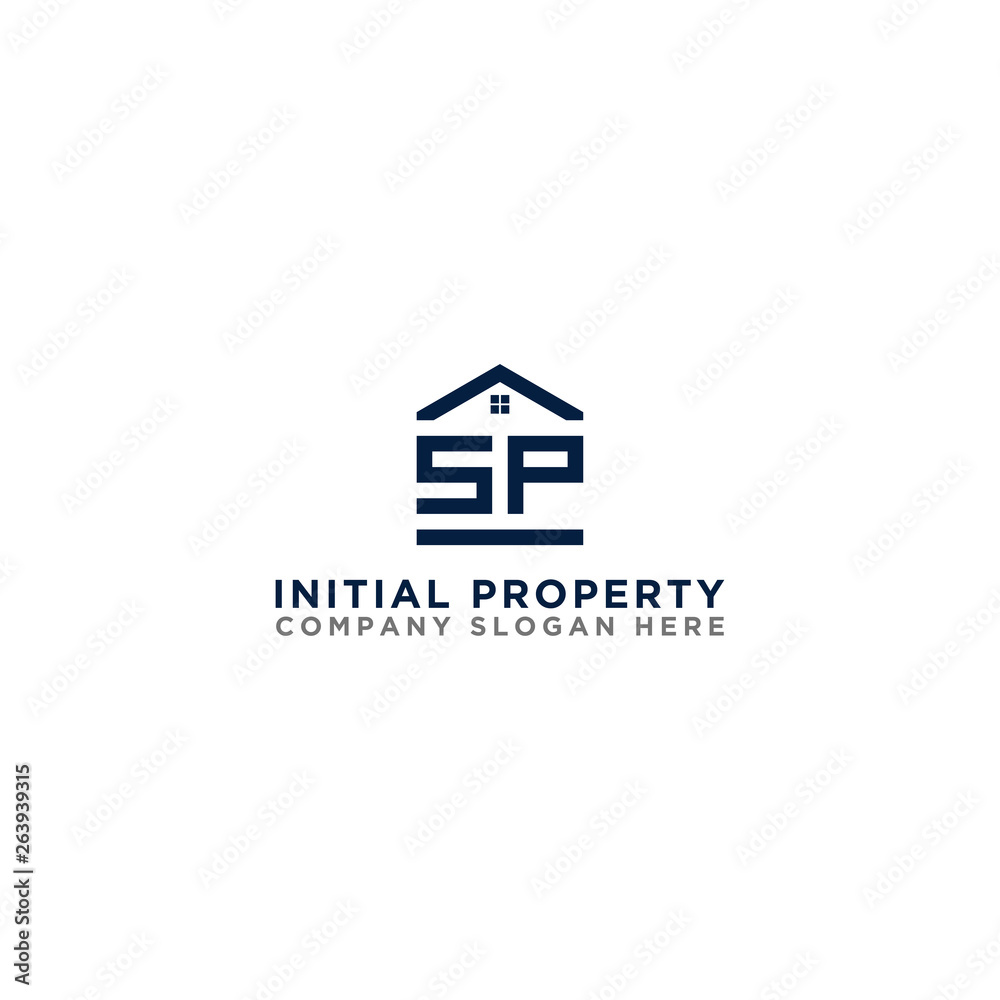 Logo template vector Design, property, real estate with the initials SP - Vector Logo template vector Design, property, real estate with the initials SP - Vector