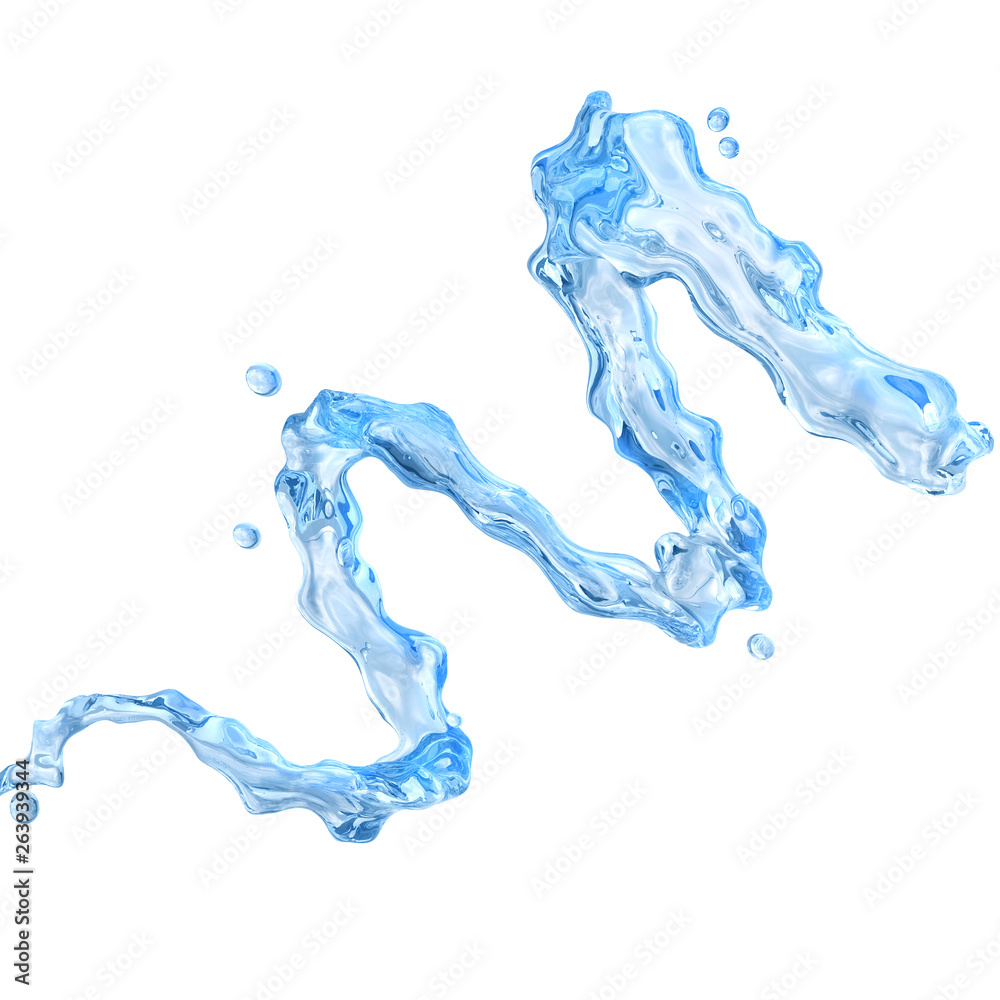 Fresh pure water or sparkling water swirl splash. Clean water liquid wave in spiral form isolated. Healthy detox soda drink fluid splash, hydration or saving water ecology concept. Clipping path. 3D Fresh pure water or sparkling water swirl splash. Clean water liquid wave in spiral form isolated. Healthy detox soda drink fluid splash, hydration or saving water ecology concept. Clipping path. 3D