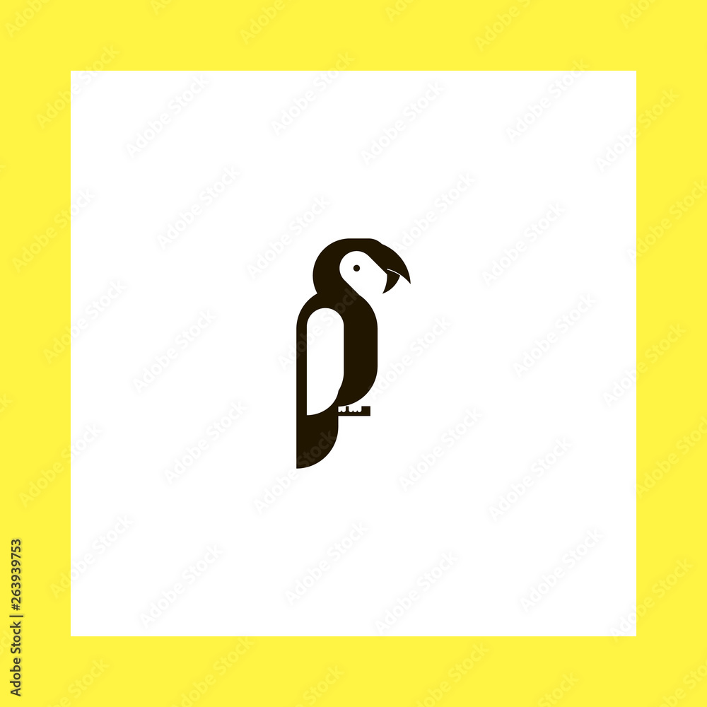 macaw vector icon. flat design macaw vector icon. flat design