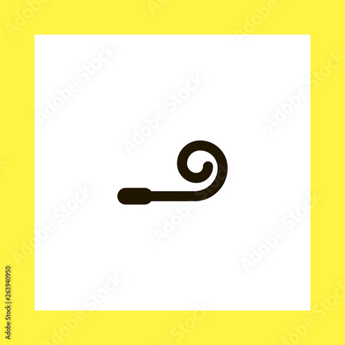 party blower vector icon. flat design