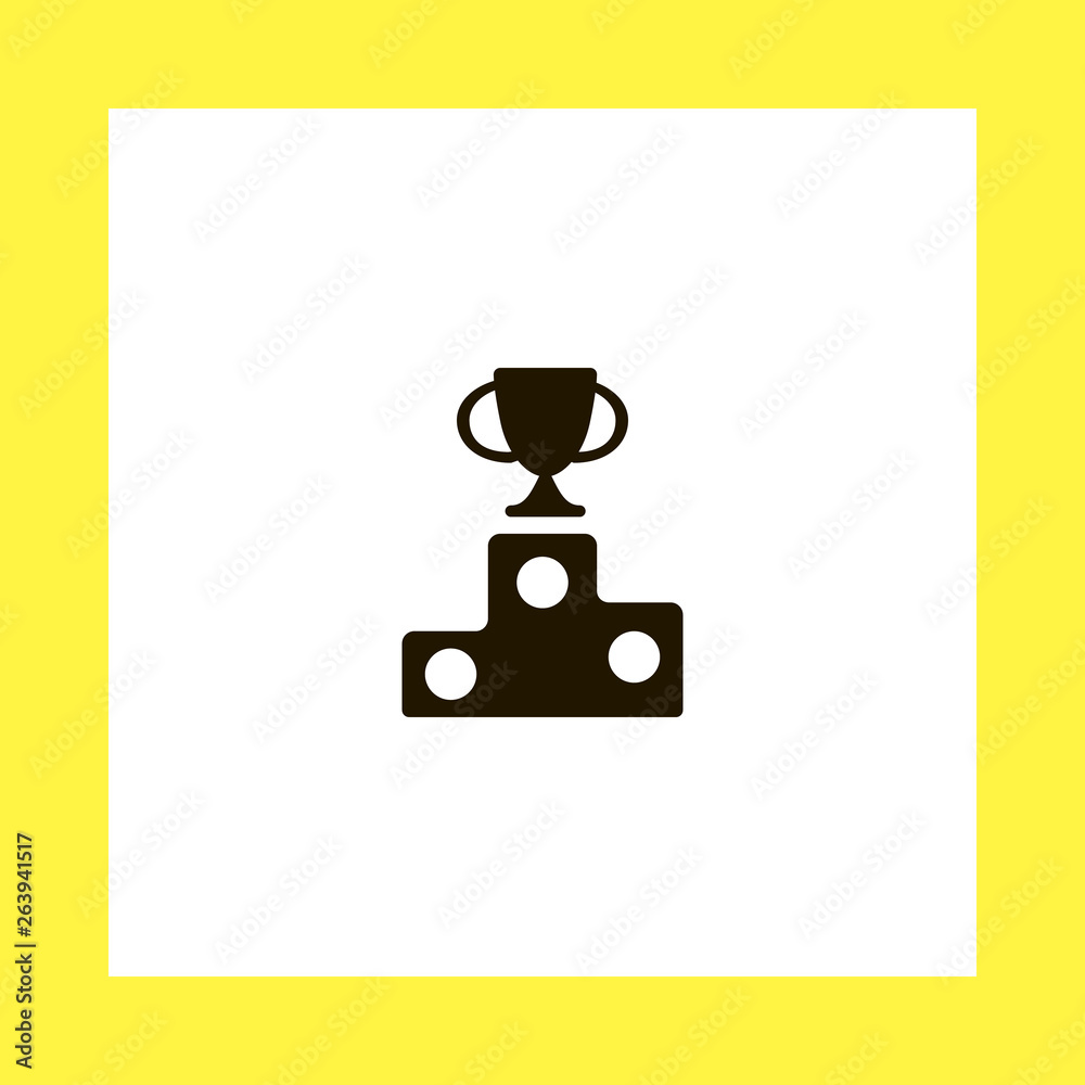 podium vector icon. flat design podium vector icon. flat design