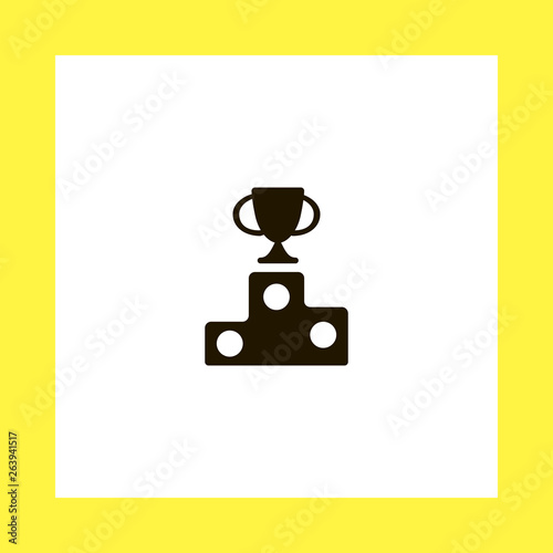 podium vector icon. flat design