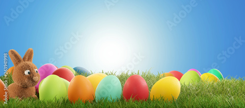 Easter eggs with Easter bun...