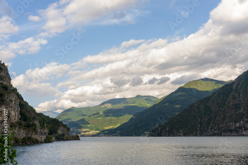 Brescia, Italy - August/ 25/ 2018 - The beautiful Lake d'Iseo © NicoHobie