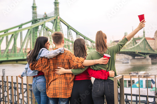 Friends enjoying a vacation together